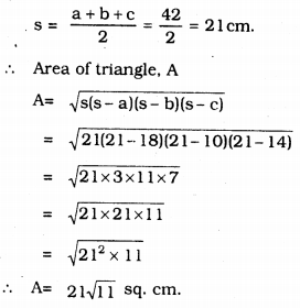 KSEEB Solutions for Class 9 Maths Chapter 8 Heron’s Formula Ex 8.1 7