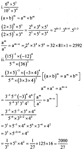 KSEEB Solutions for Class 8 Maths Chapter 10 Exponents Ex. 10.5 1