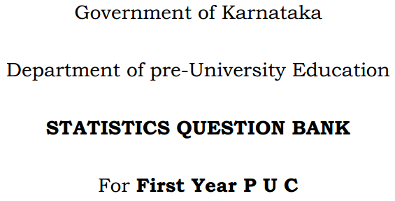 1st PUC Statistics Question Bank with Answers