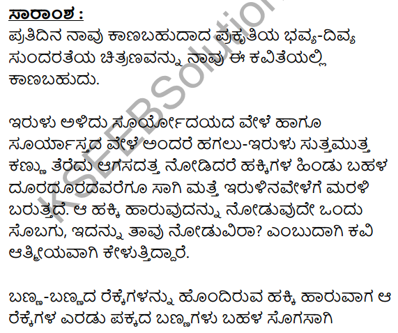 Hakki Harutide Nodidira Summary in Kannada 1