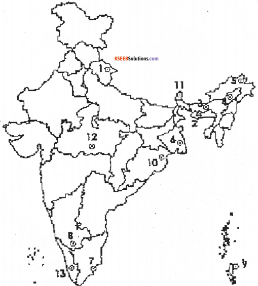 1st PUC Geography Previous Year Question Paper March 2015 (South) - 10