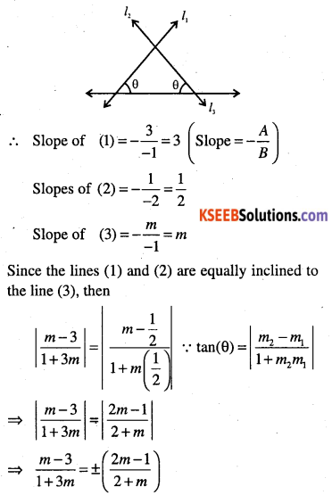 1st PUC Maths Question Bank Chapter 10 Straight Lines 129