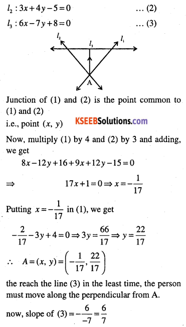 1st PUC Maths Question Bank Chapter 10 Straight Lines 138
