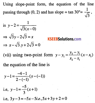 1st PUC Maths Question Bank Chapter 10 Straight Lines 52