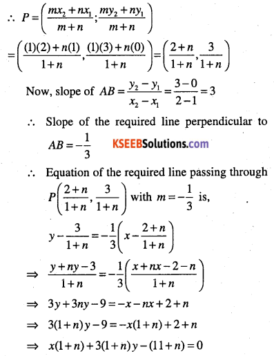 1st PUC Maths Question Bank Chapter 10 Straight Lines 59