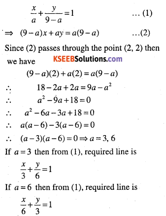 1st PUC Maths Question Bank Chapter 10 Straight Lines 60