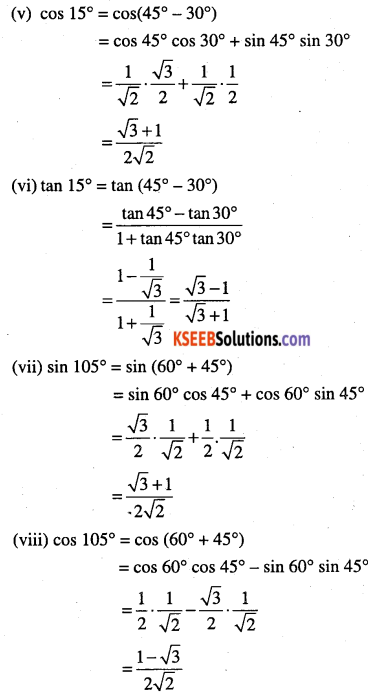 1st PUC Maths Question Bank Chapter 3 Trigonometric Functions 52