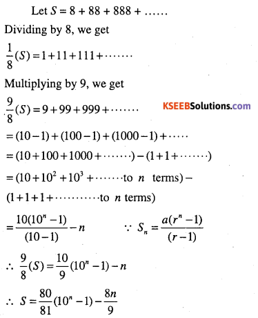 1st PUC Maths Question Bank Chapter 9 Sequences and Series 47