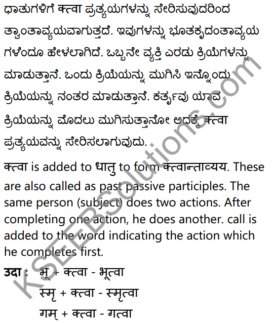 1st PUC Sanskrit Textbook Answers Vyakaran कृदन्ताः 11