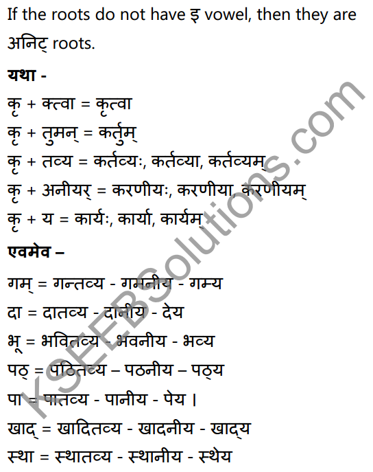 1st PUC Sanskrit Textbook Answers Vyakaran कृदन्ताः 8