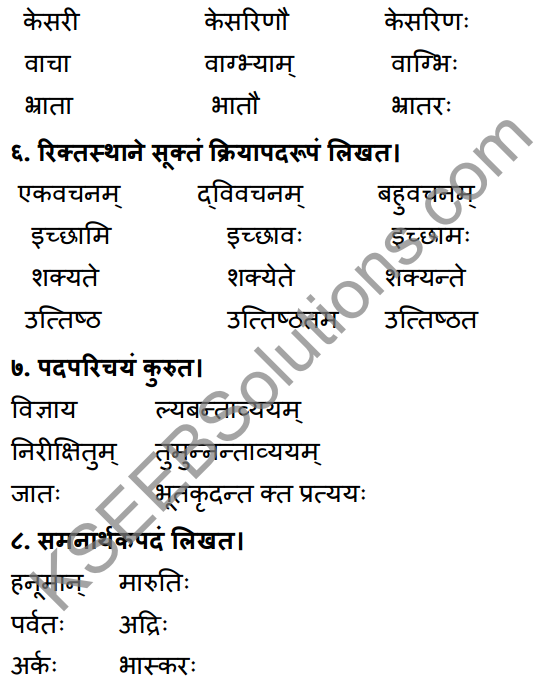 1st PUC Sanskrit Workbook Answers Karnataka 17