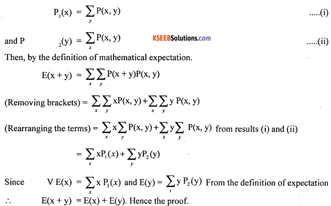 1st PUC Statistics Question Bank Chapter 10 Random Variables and Mathematical Expectation -16