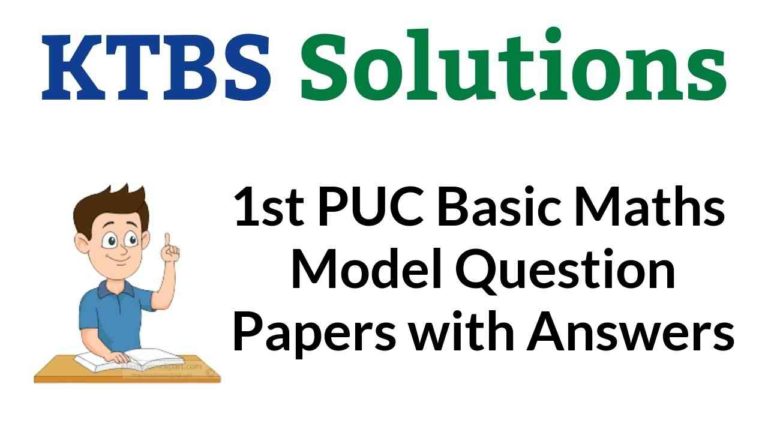 1st PUC Basic Maths Model Question Papers with Answers