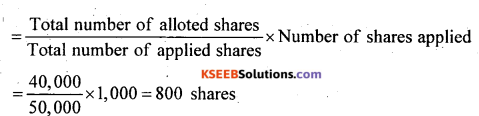 2nd PUC Accountancy Question Bank Chapter 1 Accounting for Share Capital - 77