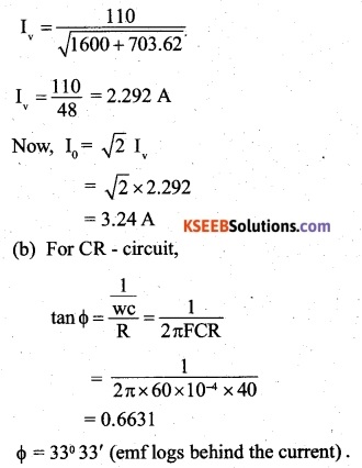 2nd PUC Physics Question Bank Chapter 7 Alternating Current 20