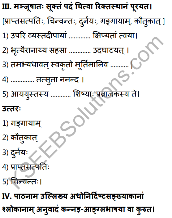 2nd PUC Sanskrit Textbook Answers Shevadhi Chapter 3 निर्विमर्शा हि भीरवः 10