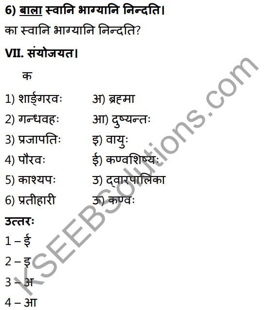 2nd PUC Sanskrit Textbook Answers Shevadhi Chapter 4 शून्या मेऽङ्गुलिः 46