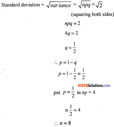 2nd PUC Statistics Question Bank Chapter 5 Theoretical Distribution - 36