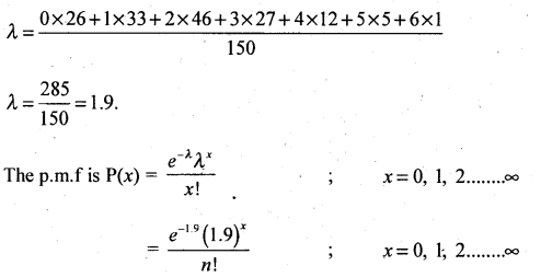 2nd PUC Statistics Question Bank Chapter 5 Theoretical Distribution - 63