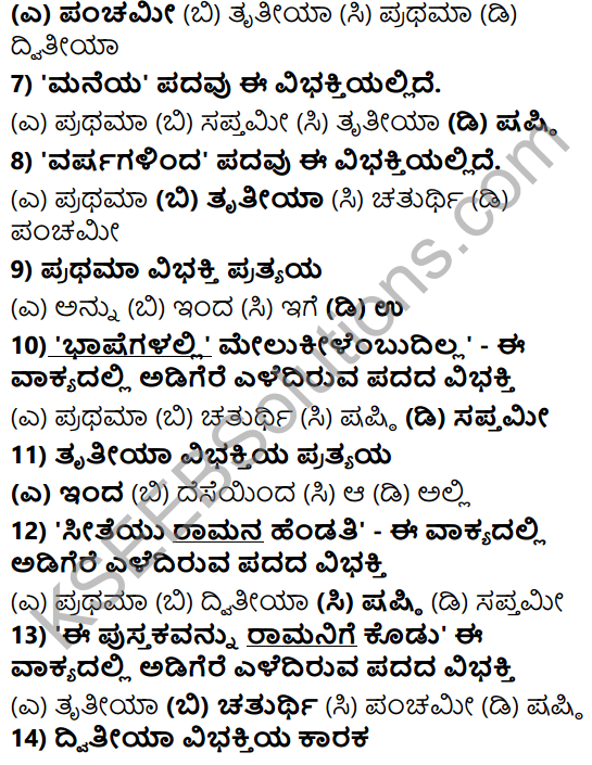 Karnataka SSLC Class 10 Tili Kannada Grammar Anvayika Vyakarana 29