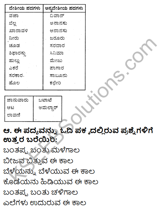 Siri Kannada Text Book Class 6 Solutions Padya Chapter 8 Kittura Kesari 7