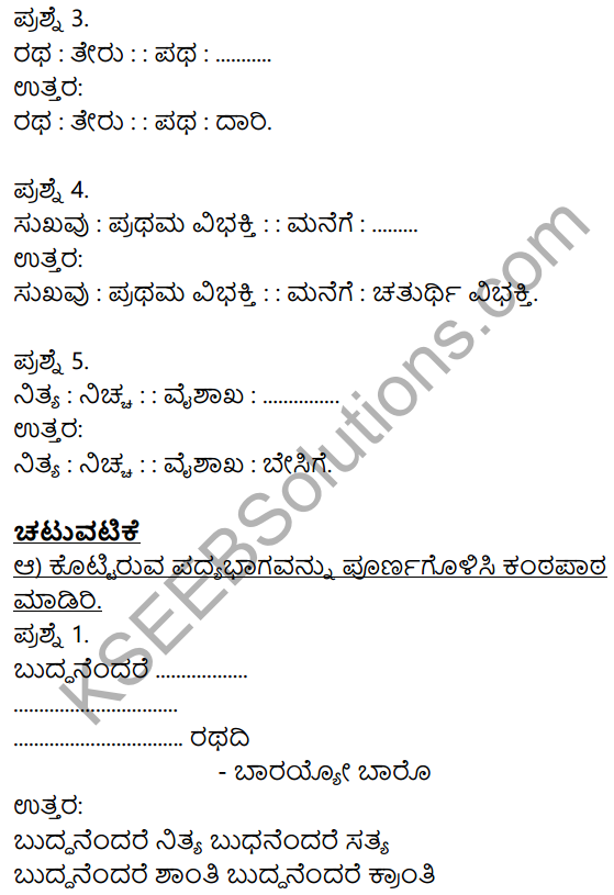 Marali Manege Summary In Kannada Class 9 KSEEB