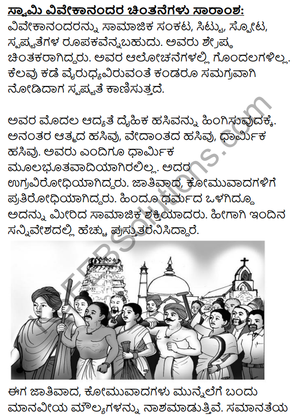 Swami Vivekanandara Chintanegalu Summary in Kannada 1