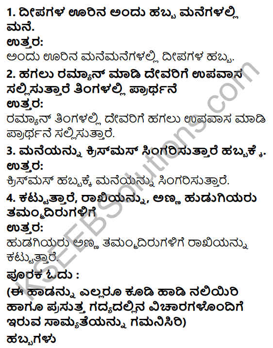 Tili Kannada Text Book Class 5 Solutions Gadya Chapter 4 Habbagalu 9