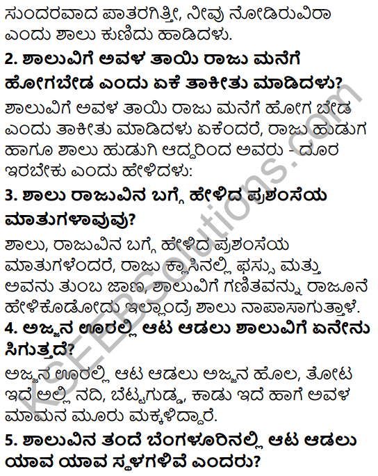 Tili Kannada 6th Standard Chapter 1 Kodi Nanna Balyava 