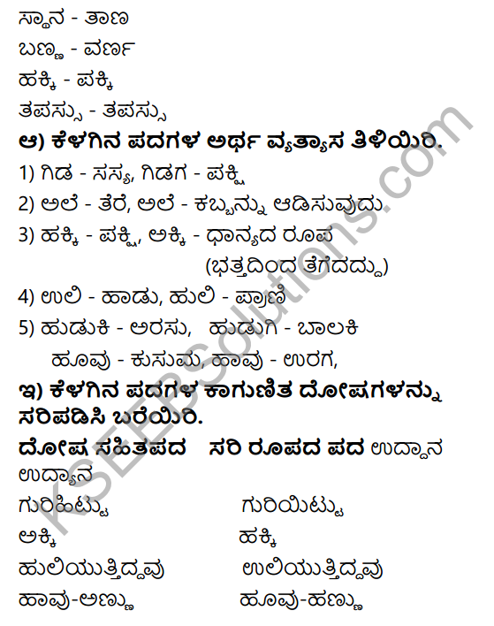 Tili Kannada Text Book Class 8 Solutions Padya Chapter 2 Harida Hakkigalu 5