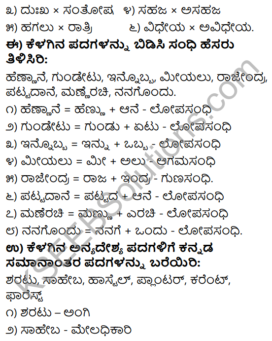 Tili Kannada Text Book Class 9 Solutions Gadya Chapter 3 Jenu Kurubara Tayiyu Kadu Aneya Maganu 12