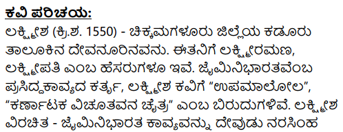 Veeralava 10th Kannada Poem Summary KSEEB