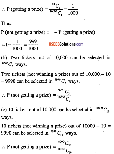 1st PUC Maths Question Bank Chapter 16 Probability 20
