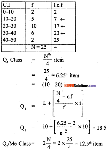 1st PUC Statistics Previous Year Question Paper March 2019 (North) - 35