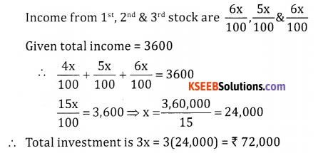 2nd PUC Basic Maths Question Bank Chapter 9 Stocks and Shares Ex 9.1 - 5
