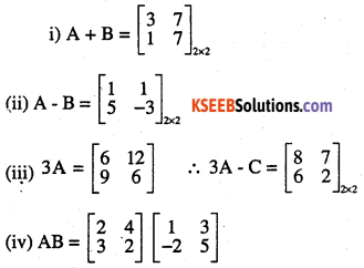 2nd PUC Maths Question Bank Chapter 3 Matrices Ex 3.2 1