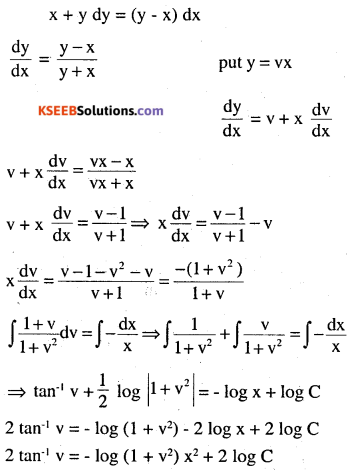 2nd PUC Maths Question Bank Chapter 9 Differential Equations Ex 9.5.19