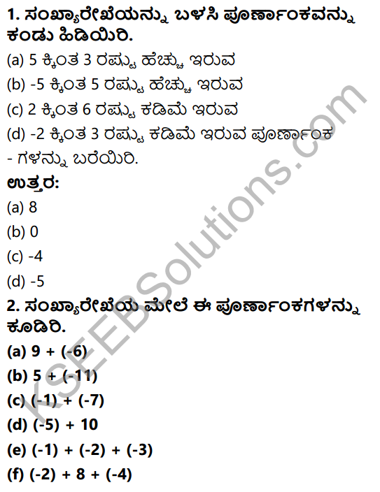 KSEEB Solutions for Class 6 Maths Chapter 6 Purnamkagalu Ex 6.2 1