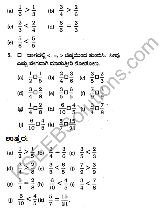 KSEEB Solutions for Class 6 Maths Chapter 7 Binnarashigalu Ex 7.4 4