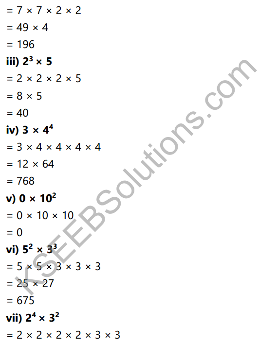 KSEEB Solutions for Class 7 Maths Chapter 13 Ghatagalu Mattu Ghatankagalu Ex 13.1 6