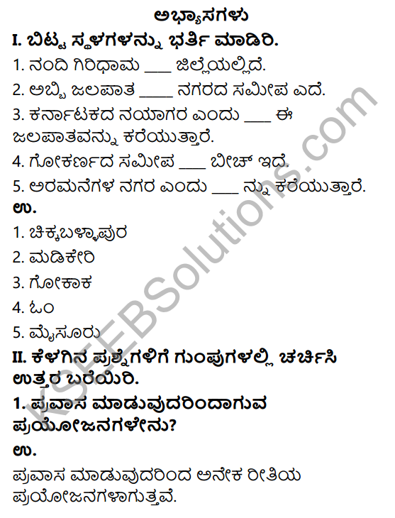 KSEEB Solutions for Class 9 Geography Chapter 9 Karnatakada Pramukha Pravasi Kendragalu 1