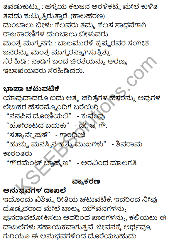 Nudi Kannada Text Book Class 10 Solutions Chapter 11 Nanna​ Pustaka​ Prapancha 11