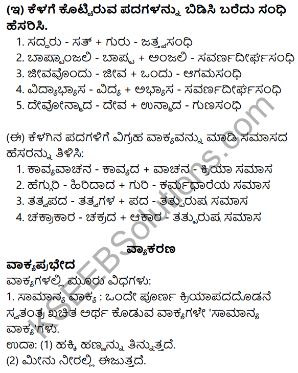 Nudi Kannada Text Book Class 10 Solutions Chapter 5 Shishunala Sharifa Sahebaru 10