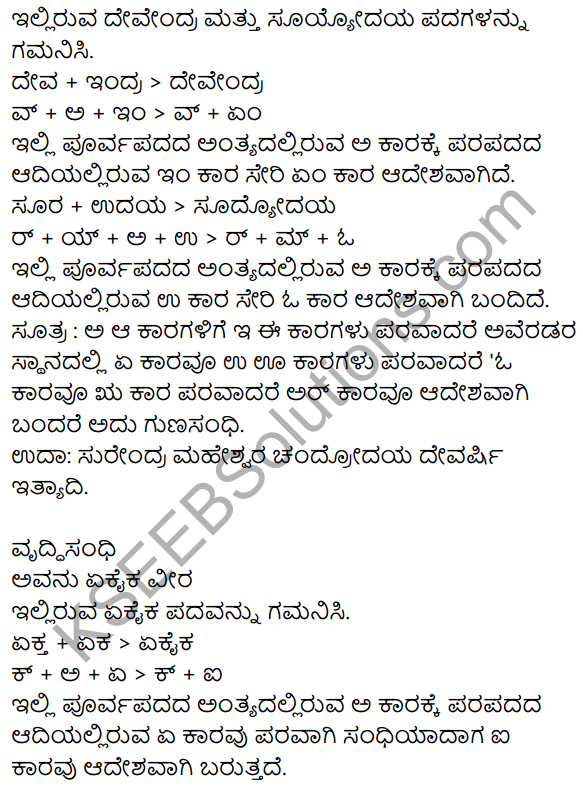 Siri Kannada Text Book Class 9 Grammar Vyakarana Bhaga 15