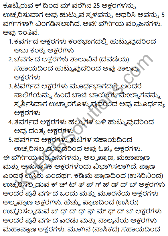 Siri Kannada Text Book Class 9 Grammar Vyakarana Bhaga 3