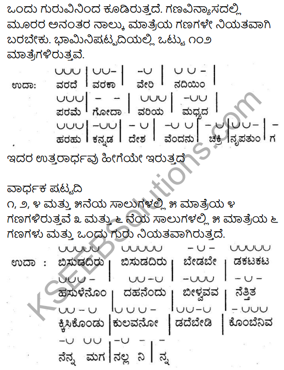 Siri Kannada Text Book Class 9 Grammar Vyakarana Bhaga 46