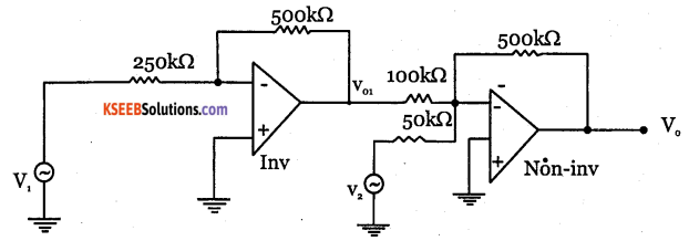 2nd PUC Electronics Question Bank Chapter 5 Operational Amplifiers(OP-Amp) 75
