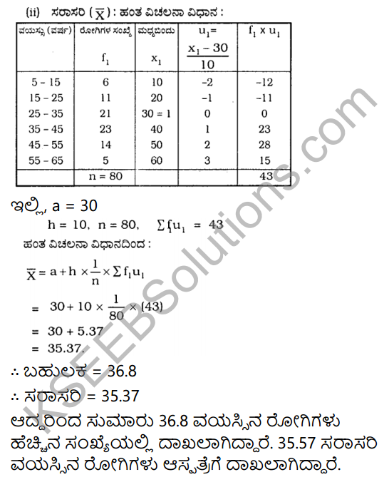 KSEEB Solutions for Class 10 Maths Chapter 13 Statistics Ex 13.2 in Kannada 2