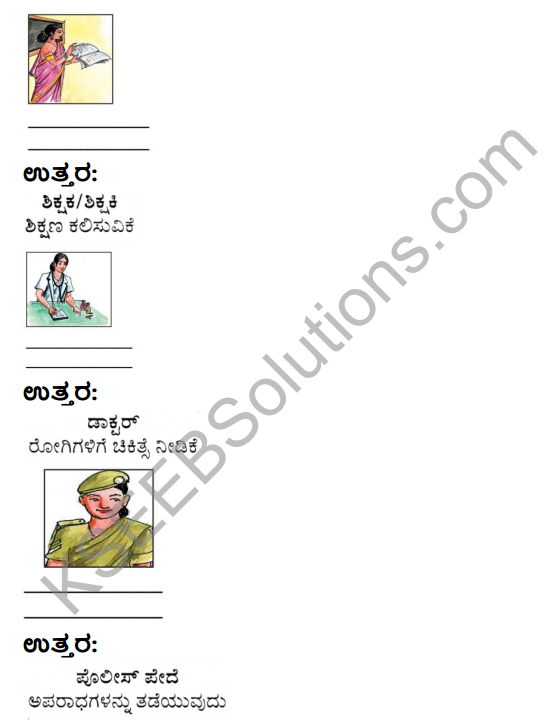 KSEEB Solutions for Class 4 EVS Chapter 19 Occupation - Its Importance in Kannada 5