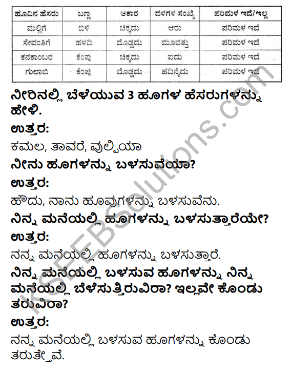 KSEEB Solutions for Class 4 EVS Chapter 5 Flowers - Colours in Kannada 2
